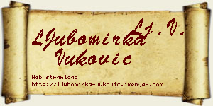 LJubomirka Vuković vizit kartica